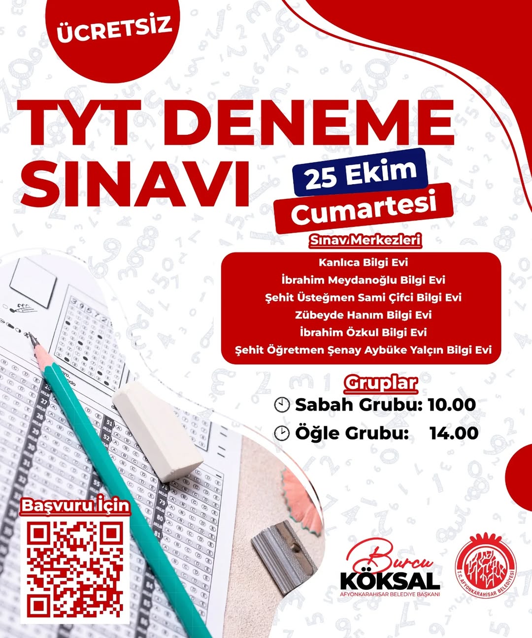 Afyonkarahisar Belediyesi TYT Deneme Sınavı Başvuruları Başladı